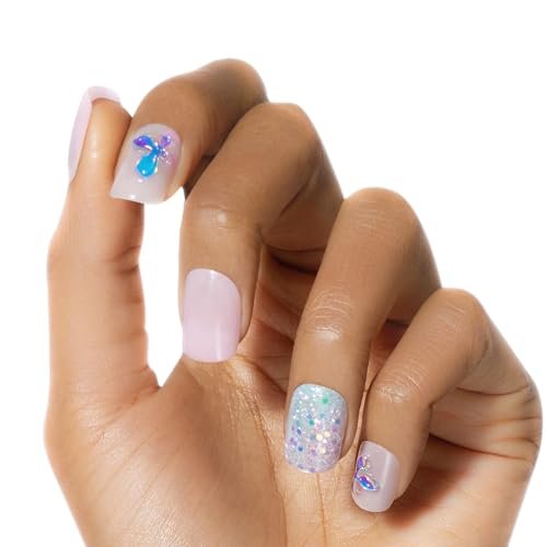KISS Gel Fantasy Allure Press On Nails - Ready to Wear 3D Design Pink False Nails with Gel Glue, 28 Count - görsel 11