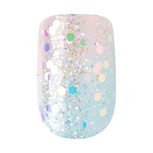 KISS Gel Fantasy Allure Press On Nails - Ready to Wear 3D Design Pink False Nails with Gel Glue, 28 Count - görsel 17