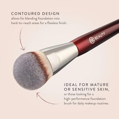 BK BEAUTY 101 Contoured Foundation Brush – Premium Synthetic Foundation Brush for Liquid & Cream Makeup Avelisse