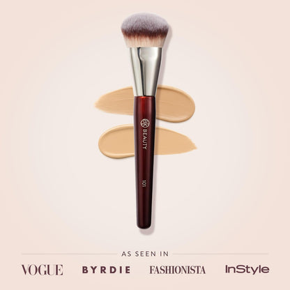 BK BEAUTY 101 Contoured Foundation Brush – Premium Synthetic Foundation Brush for Liquid & Cream Makeup Avelisse