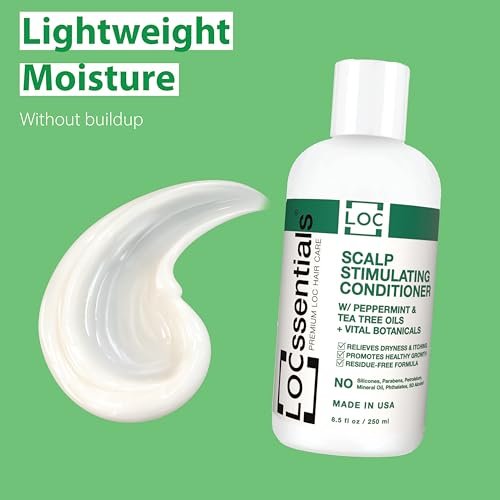 LOCssentials Scalp Stimulating Conditioner for Locs – Nourishing Conditioner for Dreads, Twists, Braids, Interlocks, Microlocs, Dreadlocks, Faux Locs Crochet Hair – with Peppermint & Tea Tree Oils, 8.5 Fl Oz Avelisse