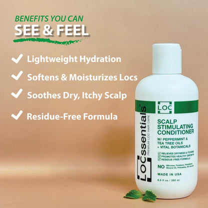 LOCssentials Scalp Stimulating Conditioner for Locs – Nourishing Conditioner for Dreads, Twists, Braids, Interlocks, Microlocs, Dreadlocks, Faux Locs Crochet Hair – with Peppermint & Tea Tree Oils, 8.5 Fl Oz Avelisse