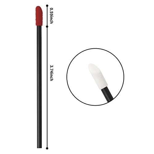 ChefBee 200-Pack Disposable Lip Gloss Applicators - Lint-Free Black Lip Brush Wands for Hygiene & Precision - görsel 6