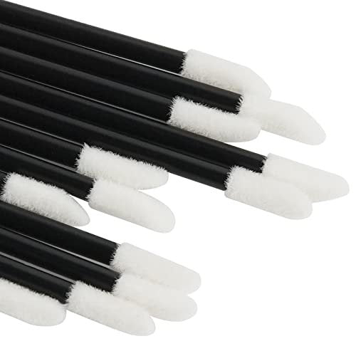 ChefBee 200-Pack Disposable Lip Gloss Applicators - Lint-Free Black Lip Brush Wands for Hygiene & Precision - görsel 4
