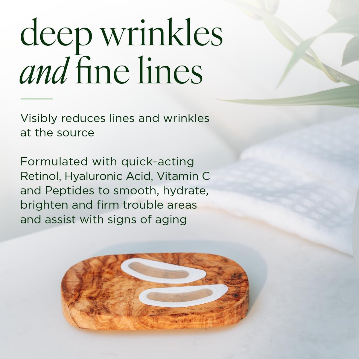Deep Wrinkle Targeted Patches with Advanced Retinol, Hyaluronic Acid, Vitamin C, and Peptides for Forehead and Between Eyes – 6 Patches - görsel 3