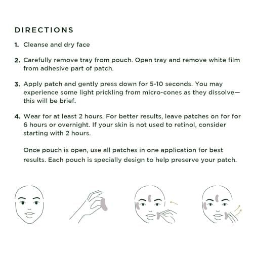 Deep Wrinkle Targeted Patches with Advanced Retinol, Hyaluronic Acid, Vitamin C, and Peptides for Forehead and Between Eyes – 6 Patches - görsel 12