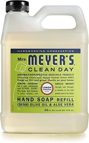 Mrs. Meyer's Clean Day Liquid Hand Soap Refill Variety Pack - Lemon Verbena, Lavender & Basil, 33 Fl Oz (Pack of 3) Avelisse