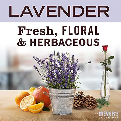 Mrs. Meyer's Clean Day Liquid Hand Soap Refill Variety Pack - Lemon Verbena, Lavender & Basil, 33 Fl Oz (Pack of 3) Avelisse