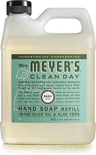 Mrs. Meyer's Clean Day Liquid Hand Soap Refill Variety Pack - Lemon Verbena, Lavender & Basil, 33 Fl Oz (Pack of 3) Avelisse