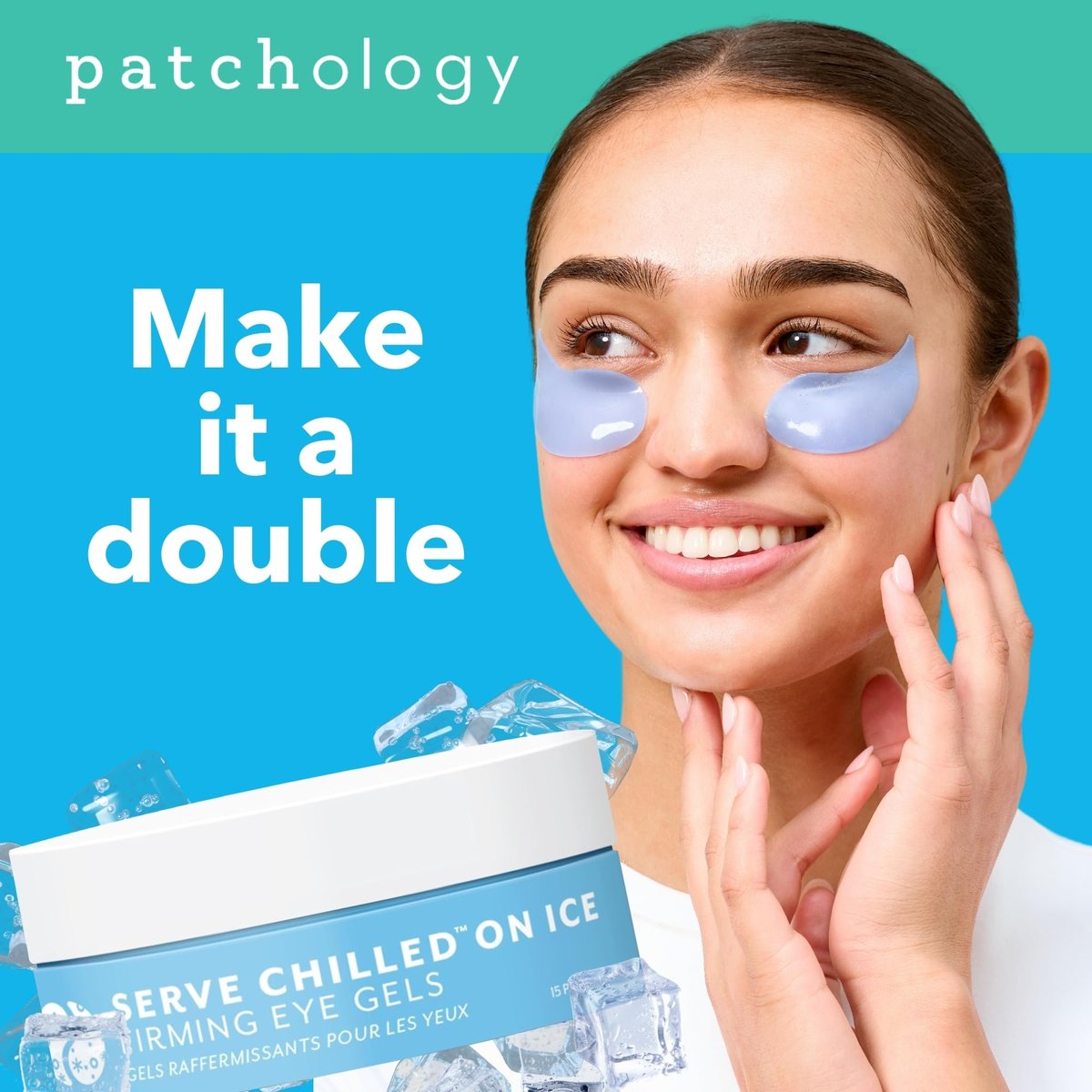 Patchology Serve Chilled On Ice Firming Under Eye Mask Patches with Peptides, Cloudberry Oil & Bakuchiol – Hydrogel Patches for Dark Circles, Puffiness, Fine Lines – 15 Pairs Avelisse