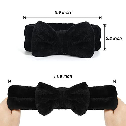 Vefungyan Puffy Spa Headband and Wristband Set for Women - 4 Pack Scrunchie Headbands for Washing Face, Shower, Yoga, Makeup Removal