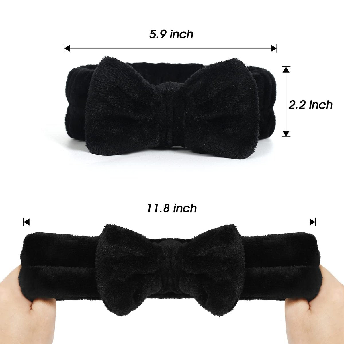 Vefungyan Puffy Spa Headband and Wristband Set for Women - 4 Pack Scrunchie Headbands for Washing Face, Shower, Yoga, Makeup Removal - görsel 7