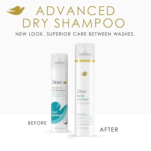 Dove Advanced Dry Shampoo Fresh Coconut - Refresh & Revive Hair Without Water, 7.3 oz - görsel 6