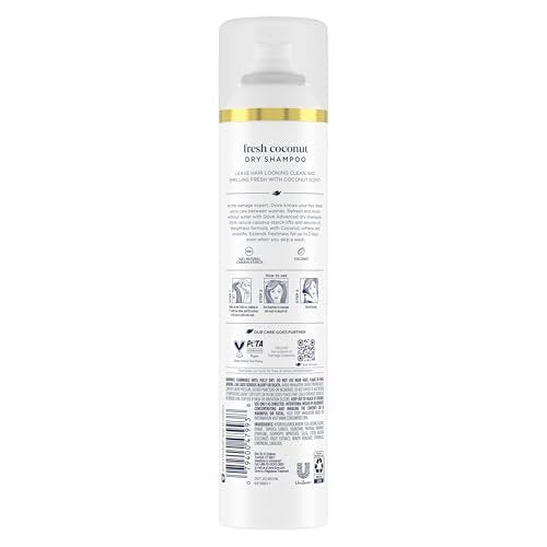 Dove Advanced Dry Shampoo Fresh Coconut - Refresh & Revive Hair Without Water, 7.3 oz - görsel 4