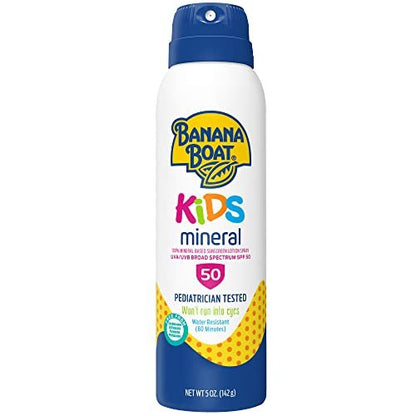 Banana Boat Mineral Kids Sunscreen Continuous Spray SPF 50, 5 oz