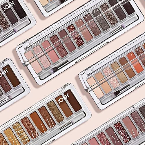 JOAH Color Haul Eyeshadow Palette - Smokeshow - Travel Size Eye Makeup Kit with 12 Highly Pigmented Matte & Shimmer Shades - görsel 14
