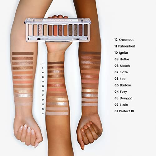 JOAH Color Haul Eyeshadow Palette - Smokeshow - Travel Size Eye Makeup Kit with 12 Highly Pigmented Matte & Shimmer Shades - görsel 10