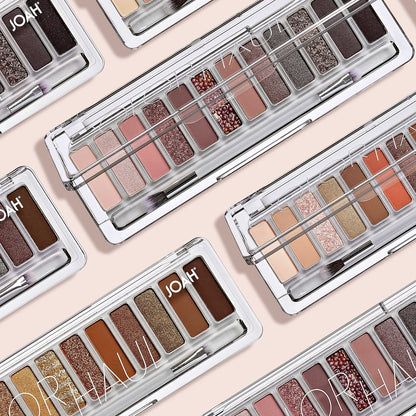JOAH Color Haul Eyeshadow Palette - Smokeshow - Travel Size Eye Makeup Kit with 12 Highly Pigmented Matte & Shimmer Shades