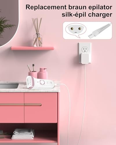 ADRICY Charger Compatible with Braun Silk Epil 9, 7, 5, Facespa Pro 910/911/921 Avelisse