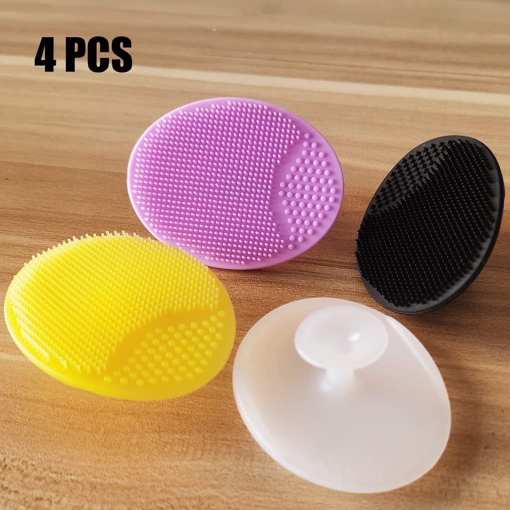 Silicone Facial Cleansing Brush 4 Pack - Soft Face Brush for Blackhead Acne & Pore Care, Manual Exfoliator & Deep Cleaning - görsel 7