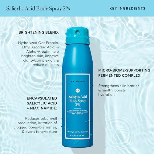 Naturium Salicylic Acid Body Spray 2% - Blemish-Fighting & Pore Treatment with Niacinamide & Encapsulated Salicylic Acid, 4 oz - görsel 10