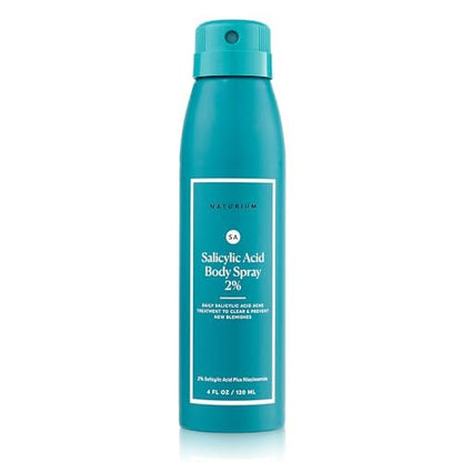 Naturium Salicylic Acid Body Spray 2% - Blemish-Fighting & Pore Treatment with Niacinamide & Encapsulated Salicylic Acid, 4 oz