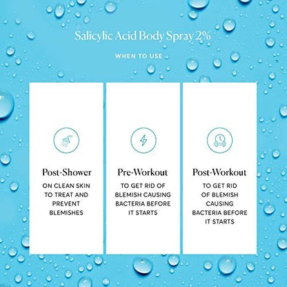 Naturium Salicylic Acid Body Spray 2% - Blemish-Fighting & Pore Treatment with Niacinamide & Encapsulated Salicylic Acid, 4 oz