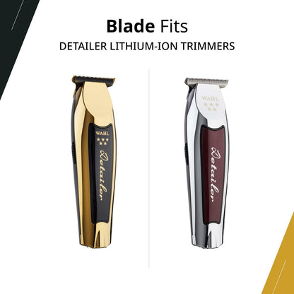 Wahl Professional T-Wide Gold Plated Bladeset – Adjustable Zero-Overlap, DLC & Titanium Coated, Fits Cordless Detailer Li Avelisse