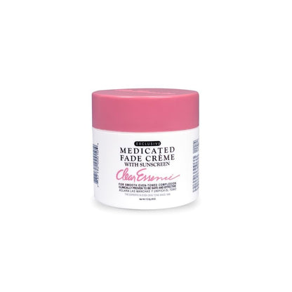 Clear Essence Exclusive Medicated Fade Creme with Sunscreen - Fade Cream for Dark Spots - Beauty Cream for Glowing Skin Complexion - Skin Care (4 Oz.)