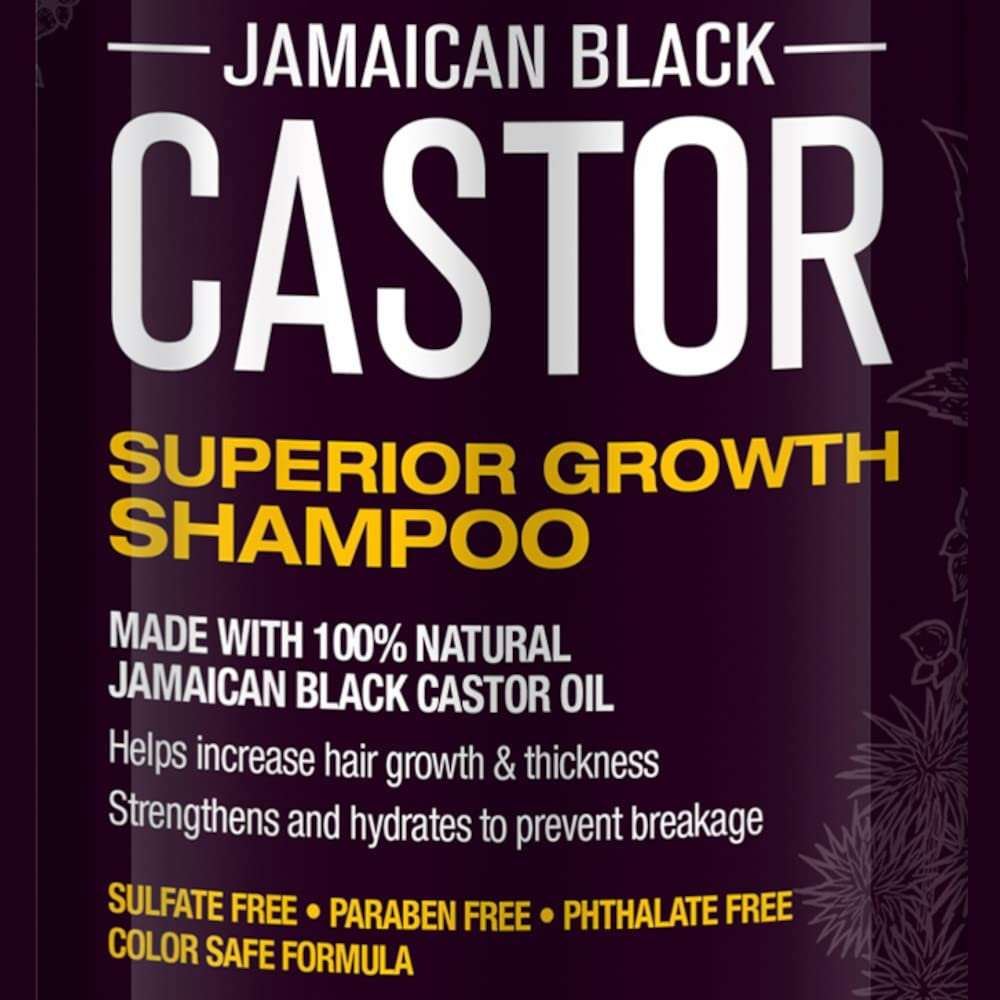 Hair Chemist Superior Growth Jamaican Black Castor Shampoo 33.8 oz - Sulfate Free Natural Shampoo for Hair Growth Avelisse