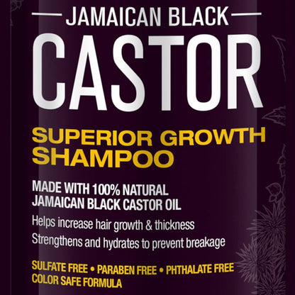 Hair Chemist Superior Growth Jamaican Black Castor Shampoo 33.8 oz - Sulfate Free Natural Shampoo for Hair Growth Avelisse
