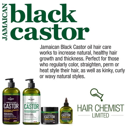 Hair Chemist Superior Growth Jamaican Black Castor Shampoo 33.8 oz - Sulfate Free Natural Shampoo for Hair Growth Avelisse