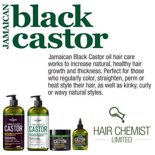 Hair Chemist Superior Growth Jamaican Black Castor Shampoo & Conditioner Set (2 x 33.8 oz) - Nourishing Hair Growth Duo Avelisse