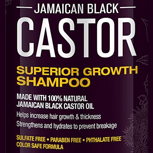 Hair Chemist Superior Growth Jamaican Black Castor Shampoo 33.8 oz - Sulfate Free Natural Shampoo for Hair Growth Avelisse