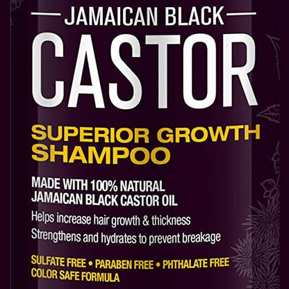 Hair Chemist Superior Growth Jamaican Black Castor Shampoo 33.8 oz - Sulfate Free Natural Shampoo for Hair Growth Avelisse