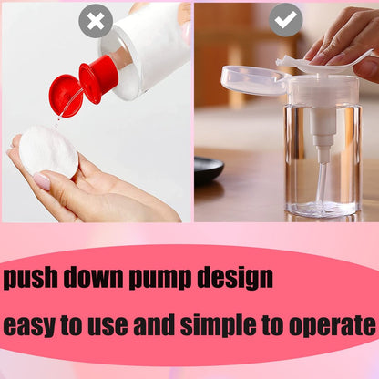 3 Pack Push Down Pump Dispenser Empty Push – Beauty enthusiasts who prefer to buy products in bulk and decant into – Image 7