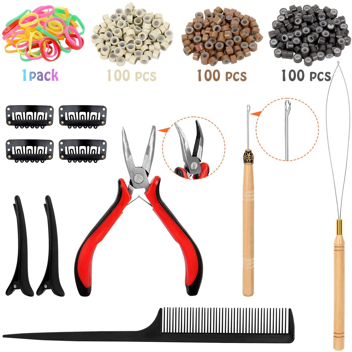 GrennMauler Hair Tinsel Kit – 24 Colors, 6000 Strands (48 Inch) with Tools, Heat Resistant Glitter Hair Extensions for Women Avelisse