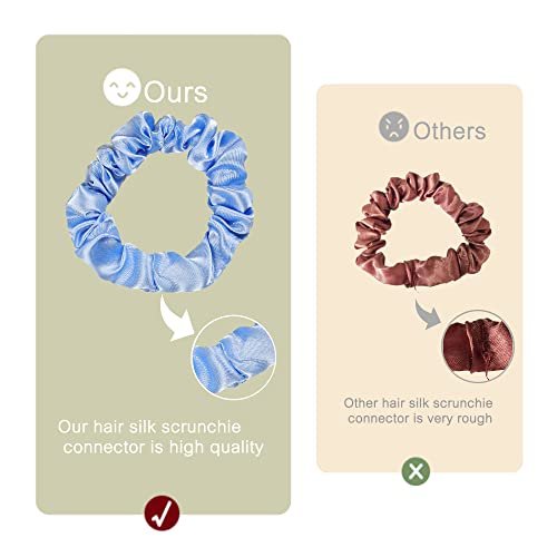 Ivyu Satin Silk Hair Ties - 20 Pack Mini Scrunchies for Women & Girls, Gentle Elastic Hair Bands for Thick Curly Hair, Ponytail Holders That Don't Break Hair - görsel 4