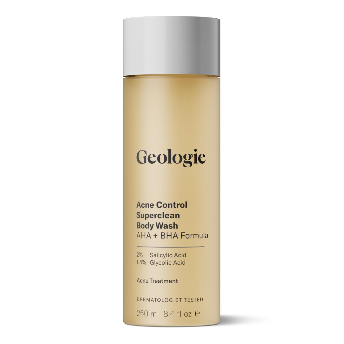 Geologie Acne Control Body Wash – Exfoliating AHA + BHA Cleanser for Men & Women, Reduces Bacne & Body Breakouts, Salicylic Acid + Glycolic Acid, 8.4 Fl Oz Avelisse