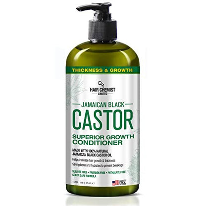 Hair Chemist Superior Growth Jamaican Black Castor Shampoo & Conditioner Set (2 x 33.8 oz) - Nourishing Hair Growth Duo Avelisse