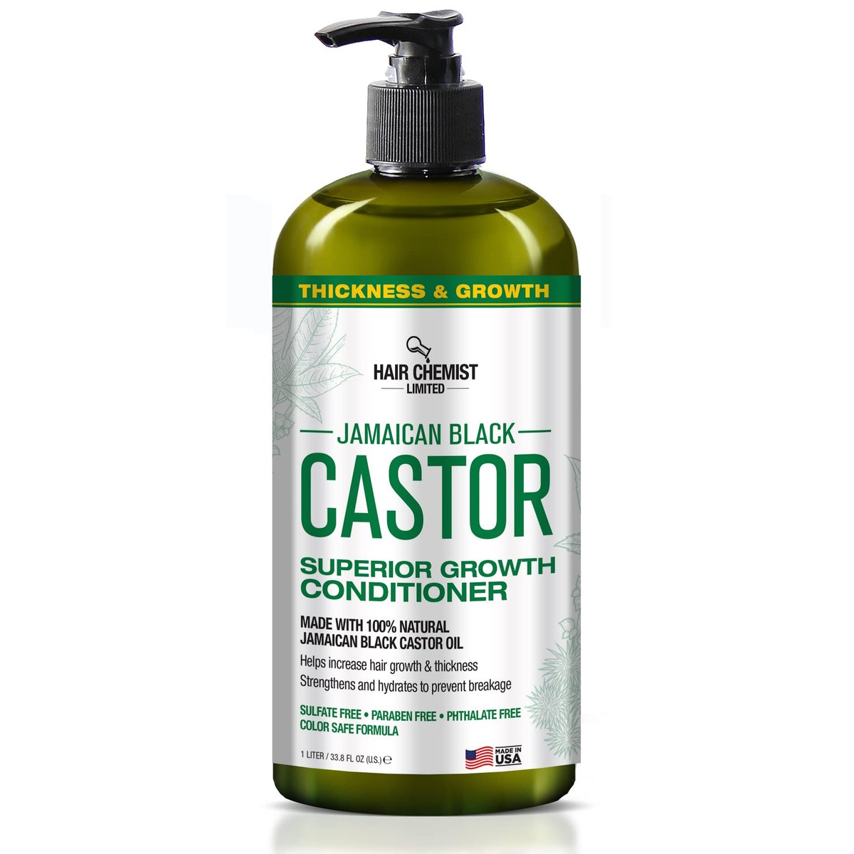 Hair Chemist Superior Growth Jamaican Black Castor Shampoo & Conditioner Set (2 x 33.8 oz) - Nourishing Hair Growth Duo Avelisse