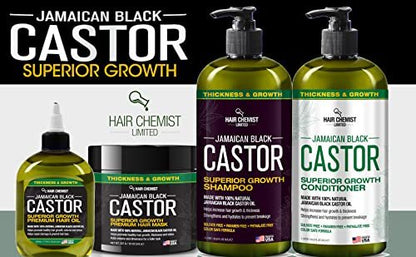 Hair Chemist Superior Growth Jamaican Black Castor Shampoo & Conditioner Set (2 x 33.8 oz) - Nourishing Hair Growth Duo Avelisse