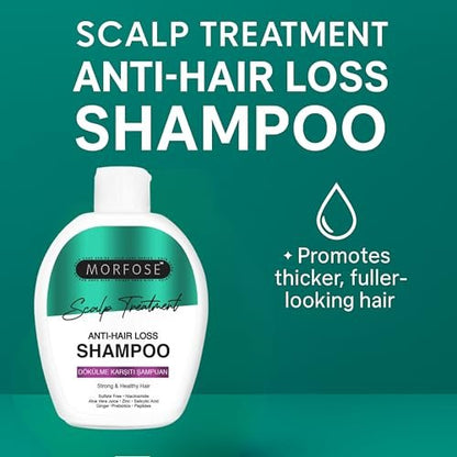 Morfose Scalp Treatment Anti-Hair Loss Shampoo - 10.14 Fl Oz - Green