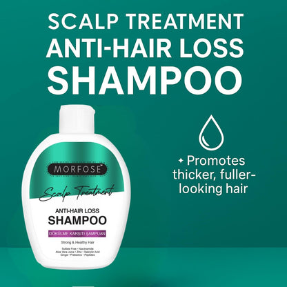 Morfose Scalp Treatment Anti-Hair Loss Shampoo - 10.14 Fl Oz - Green