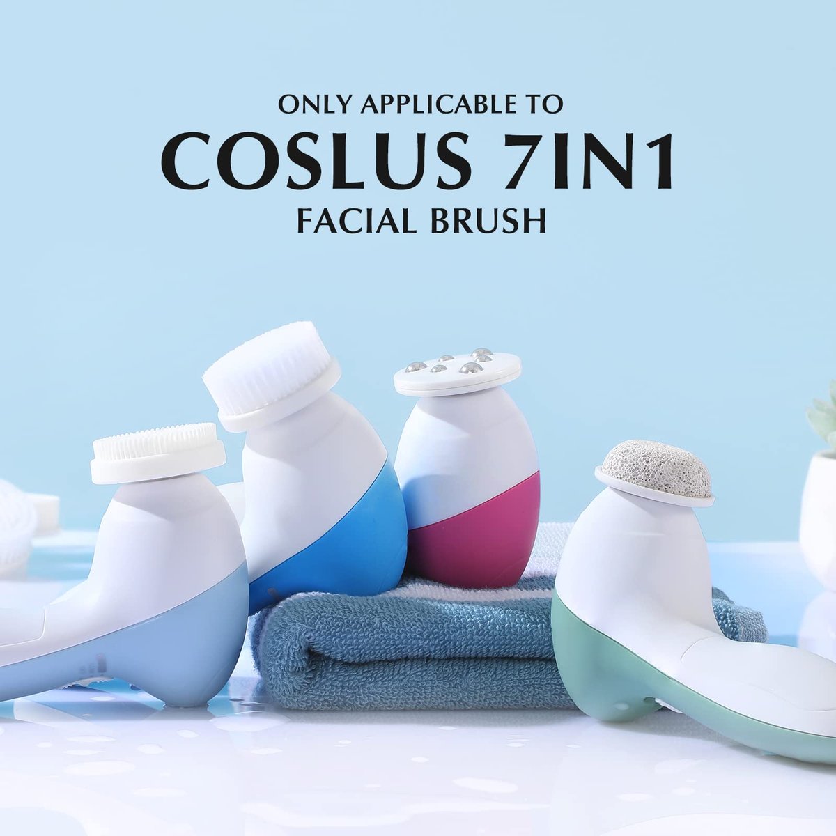 Only Compatible with COSLUS 7IN1 FBS-D Face Cleansing Brush Replacement Heads 4 PCS - görsel 3