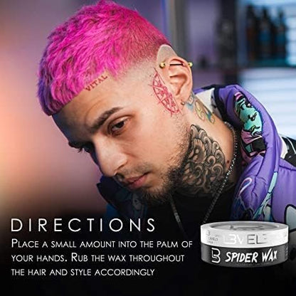L3 Level 3 Spider Wax - Long Lasting Strong Hold Hair Wax for Men - 5 oz Avelisse