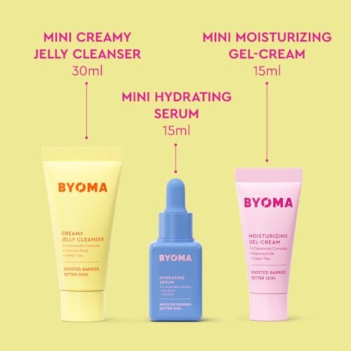 BYOMA So Hydrating Set – Barrier Repair Skincare Trio for Dry Skin | Creamy Jelly Cleanser, Hydrating Serum & Ceramide Moisturizer | Alcohol-Free Anti-Wrinkle Routine (30ml + 15ml + 15ml) - görsel 4