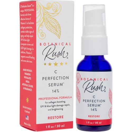 Botanical Rush C Perfection Vitamin C Serum – 14% Vitamin C Complex with Vitamin E – Brightening, Dark Spot & Collagen Support Serum for Radiant Face & Neck – 1 fl oz - görsel 2
