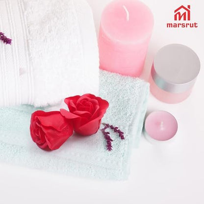 Marsrut 81Pcs Bath Soap Rose Flower - Scented Red Rose Petal Soap for Valentine's Day, Wedding, Anniversary, Birthday Gift for Her Avelisse