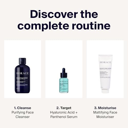 HORACE Hyaluronic Acid + Panthenol Face Serum for Men – Advanced Moisturising Facial Treatment for Dry Skin, Dehydration Lines, and Elasticity – Vegan Skincare for All Skin Types – Unscented, 30ml Avelisse